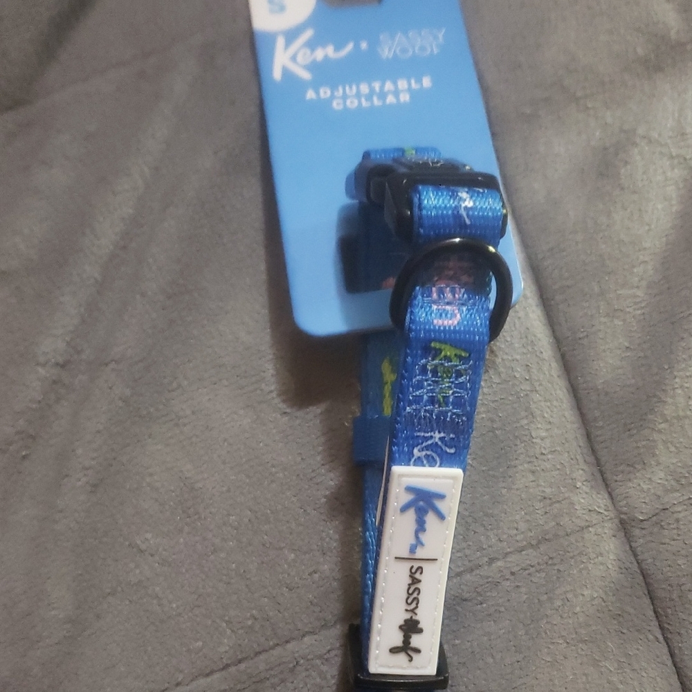 Ken Adjustable Blue Dog Collar